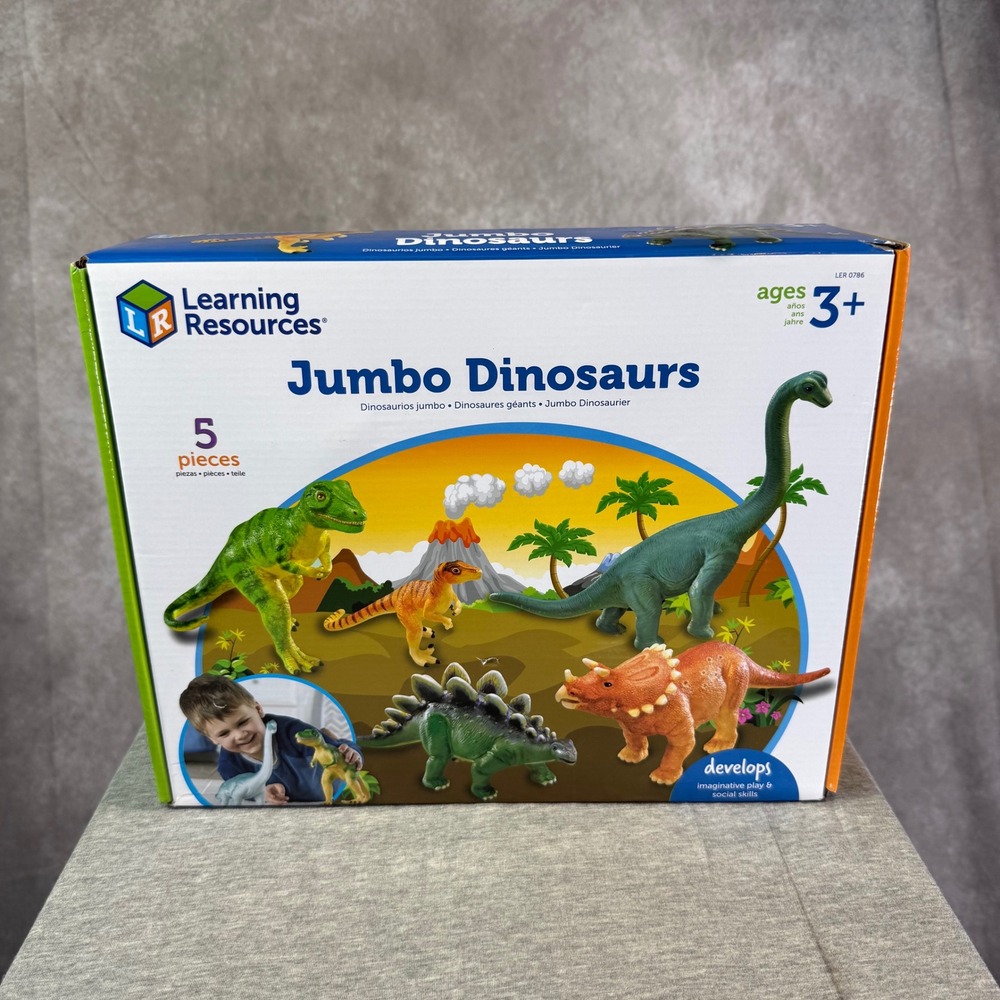 Learning Resources Jumbo Dinosaurs Set of 6 Stem Preschool Educational